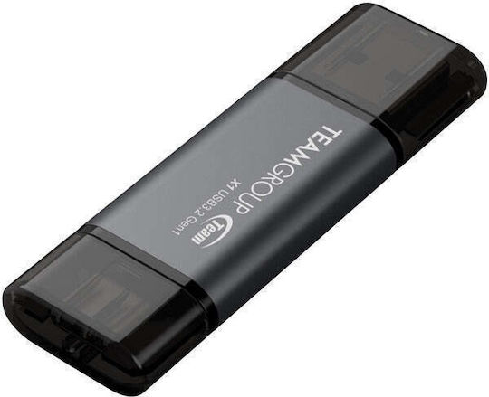 TeamGroup X1 64GB USB 3.2 Stick with connection USB-A & USB-C Gray