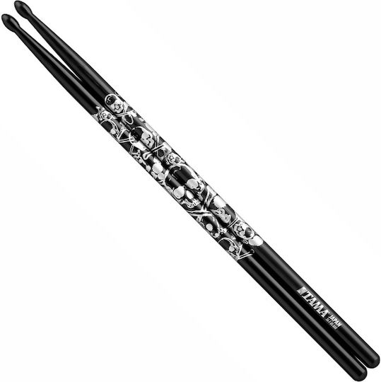 Tama 5A Japanese Oak Drumstick with Wooden Drop Head Black