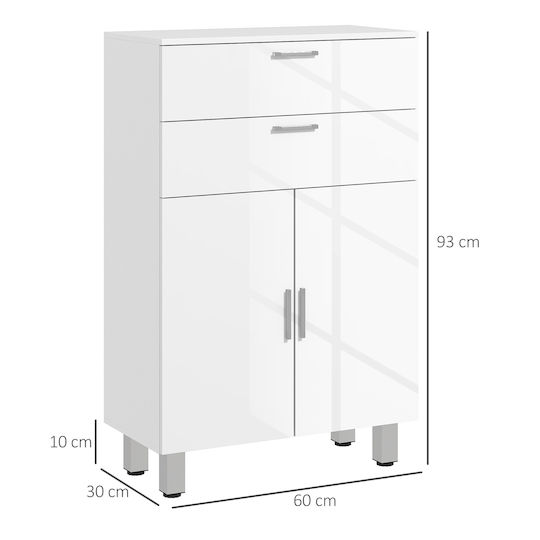 Kleankin Ντουλάπι Μπάνιου 60x30x93cm Λευκό