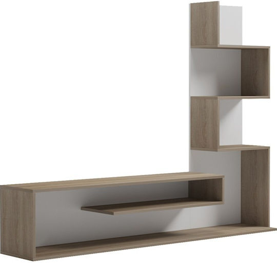 Cazenda Stand De Podea Sonoma Cu Alb 160x29x126cm Cazenda Stand De Podea Sonoma Cu Alb 160x29x126cm