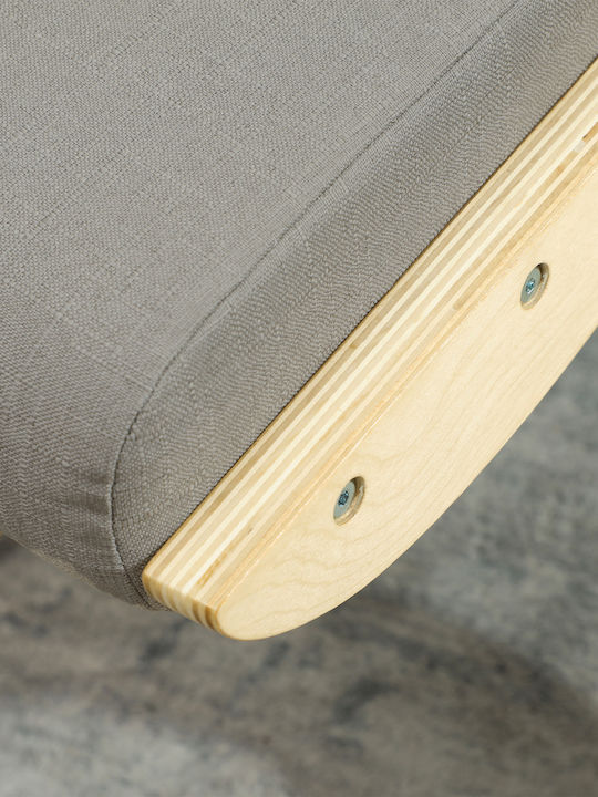 Office Desk Stool with Backrest Gray 55x85x55cm