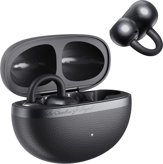 QCY Crossky C50 Open Ear Bluetooth Handsfree Ακουστικά με Αντοχή στον Ιδρώτα και Θήκη Φόρτισης Γκρι