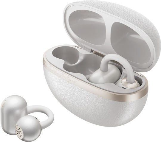 QCY Crossky C50 Open Ear Bluetooth Handsfree Earphones with Sweat Resistance and Charging Case White