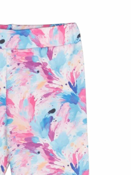 Kids Legging Cycling Short Fuchsia-blue Allover Th Biker