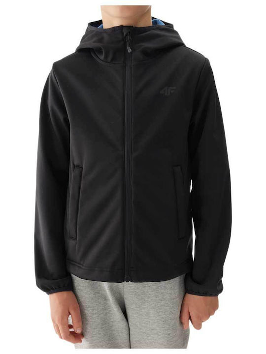 Kids' Sports Jacket with Hood Black