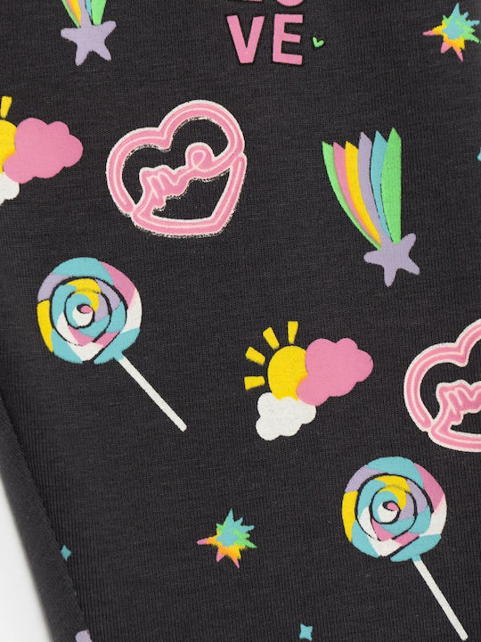 Kids Legging Capri Anthracite