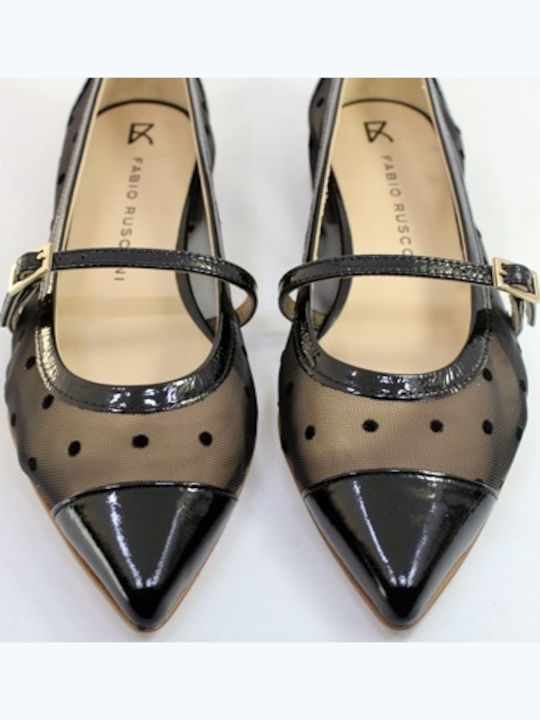 Patent Leather Pointy Ballerinas Black