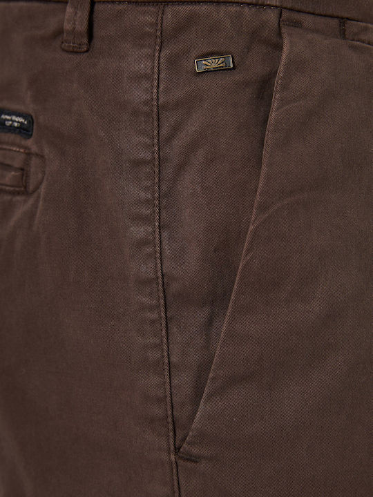 Pantaloni Chino cu Croială Normală Espresso