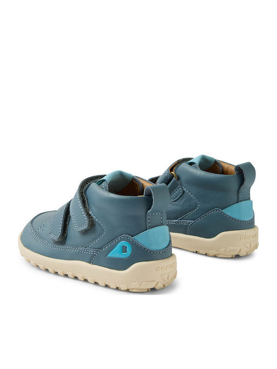 Kids Sneakers High with Scratch Light Blue