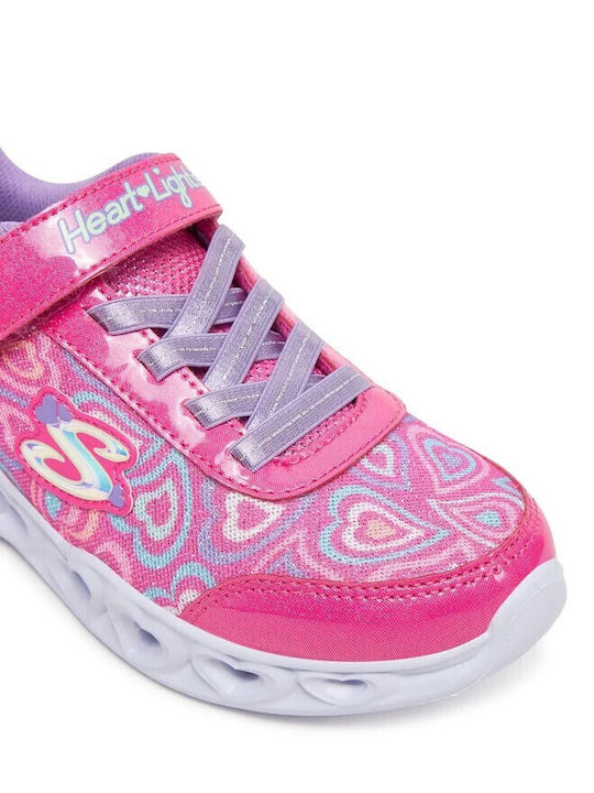 Heart Παιδικά Sneakers High με Σκρατς & Φωτάκια Ροζ