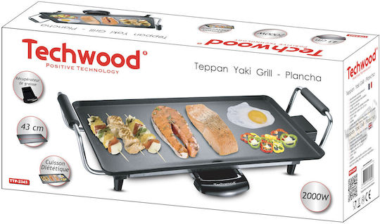Grătar Electric Teppan Yaki Techwood Ttp-2343 2000W 43x23cm Termostat