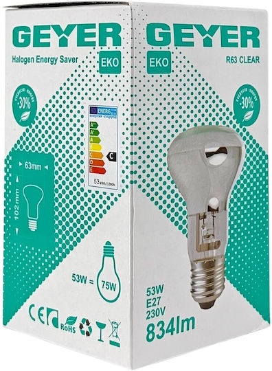 Geyer Halogen Lamp for Socket E27 with Power 53W