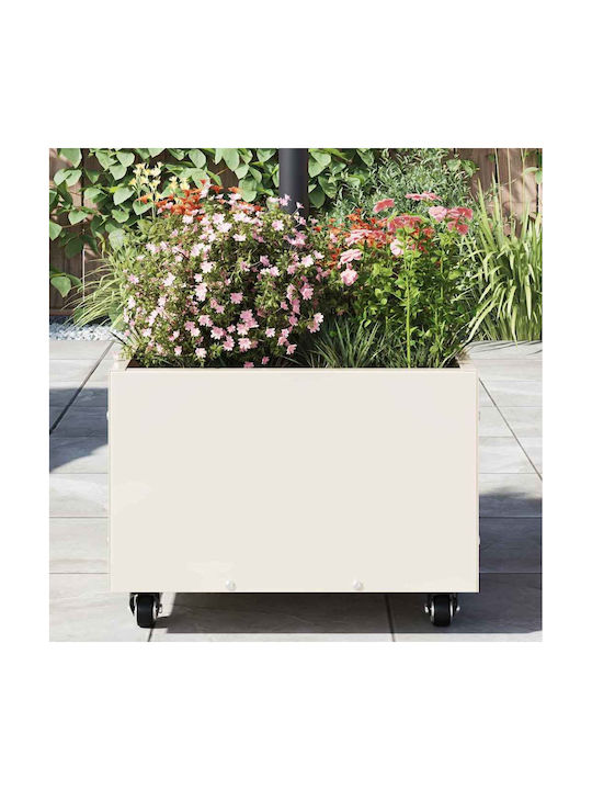vidaXL Topf Metallisch White 45x45x45cm.