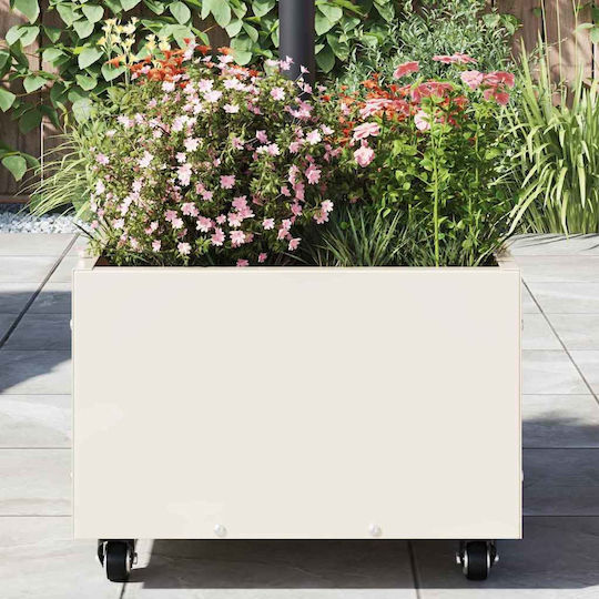 vidaXL Topf Metallisch White 45x45x45cm.