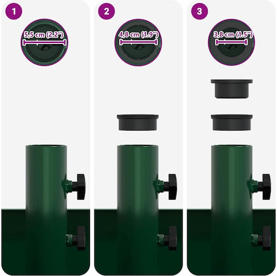 vidaXL Topf Metallisch Green 45x45x45cm.