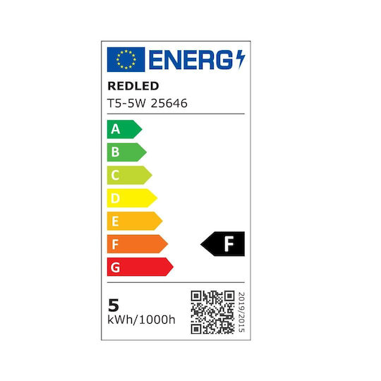 Redled Кухненско LED Осветление 30 см 3000k 5w 1м Кабел + Пластмасов Щепсел 25646