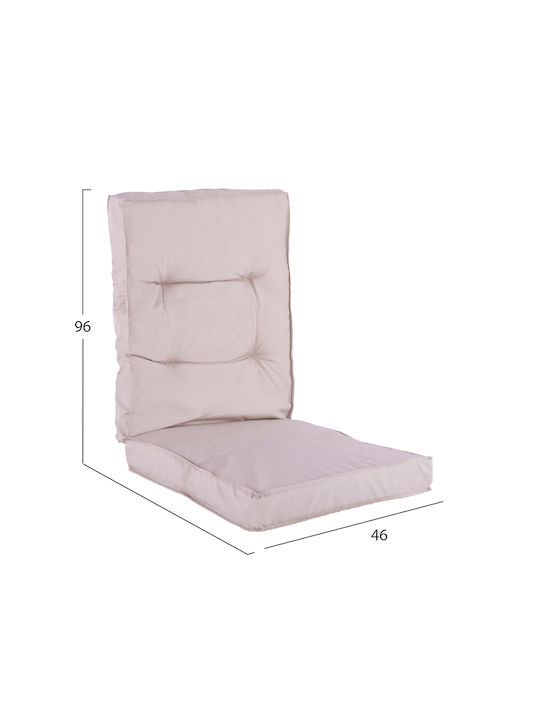 HomeMarkt Garden Chair Cushion with Backrest Beige 46x100cm