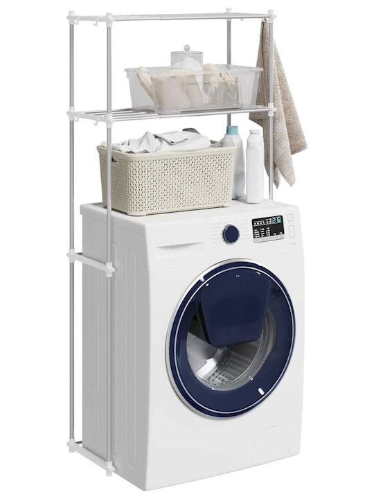 Vidaxl Ράφια Πλυντηρίου Ρούχων Λευκό 63 X 27 X 136 Εκ Αλουμίνιο
