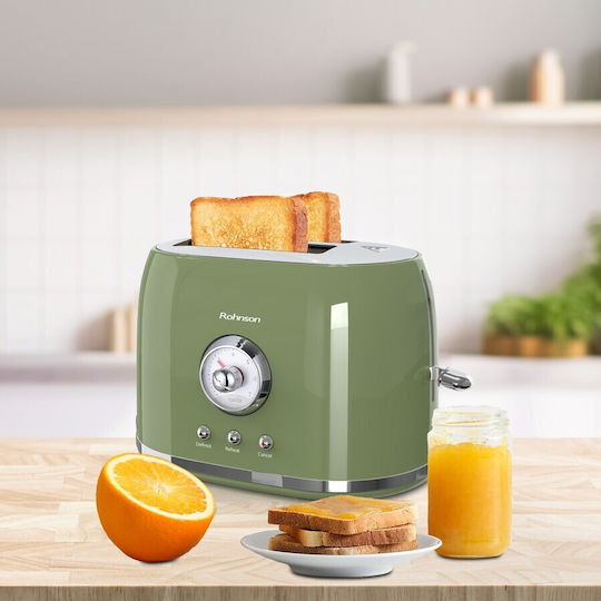 Rohnson Nostalgia Toaster 2 Schlitze 800W Grün