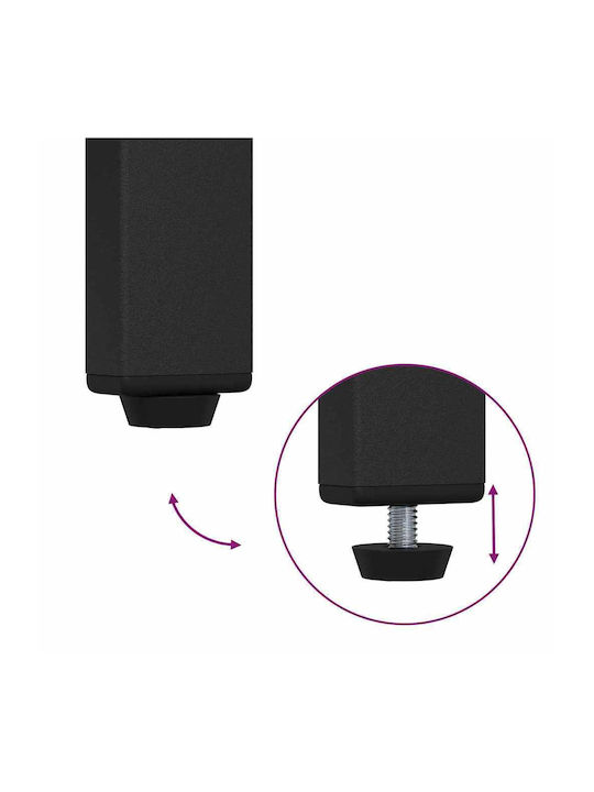 Vidaxl Hanger Black Oak 95 x 34 x 184 cm Engineered Wood