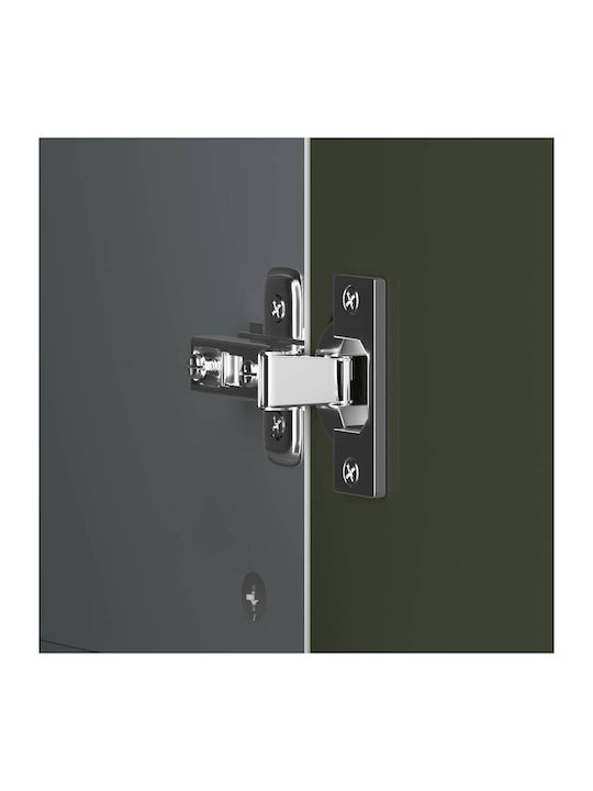 Подова Кухненска Скрин Gray and White 90x45x165бр