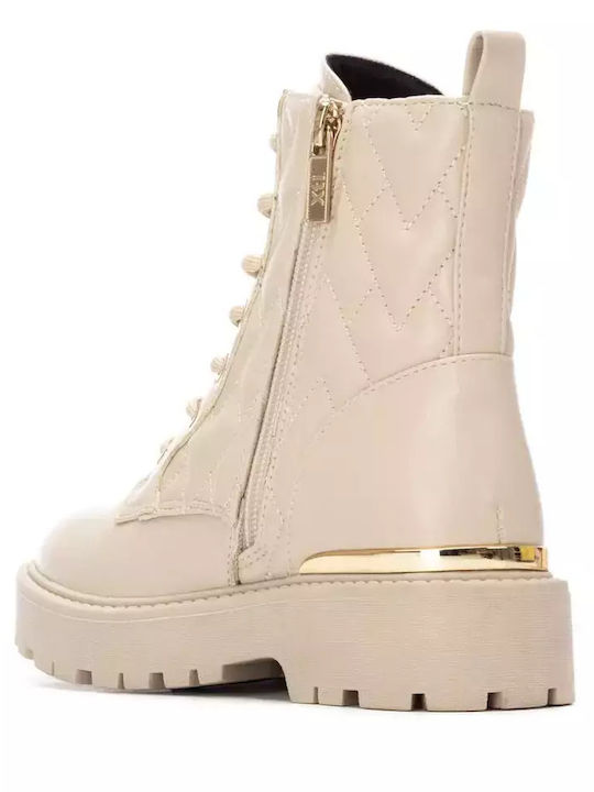 Kids Boots with Zipper Beige