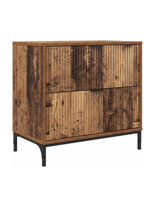 Комод Дървен с Метални Крака Old wood 63.5x36x61см