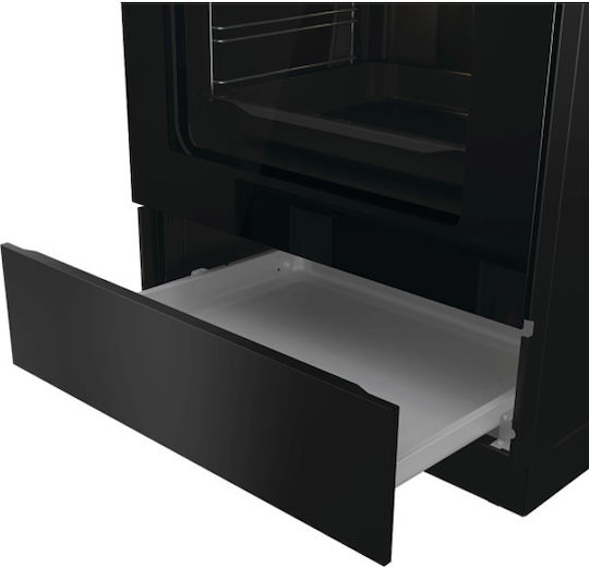 Gorenje Готварска печка 71лт с керамични котлони Ш60см. Black