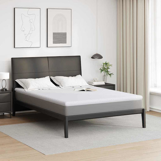 vidaXL Topper Saltele Dublu Poliester 140x200x6 cm