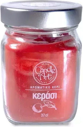 Candle n'Art Αρωματικό Κερί σε Βάζο με Άρωμα Με Αιθέρια Έλαια Κεράσι 370gr