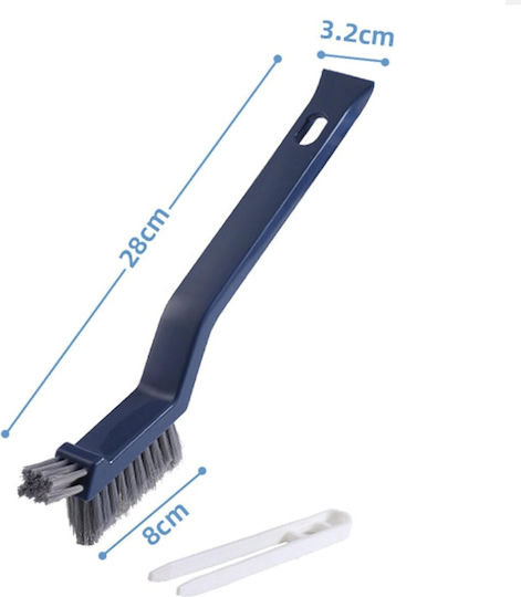 Perie de Curățare Rosturi Pardoseală 3în1 Flippy Lungime Mâner 28 Cm Peri Din PP Oțel Plastic Clește Pentru Îndepărtarea Părului Inclus Albastru