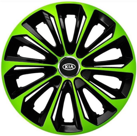 Set 4 Extra Starke Grüne R16 Auto Radkappen Kia Fahrzeuge