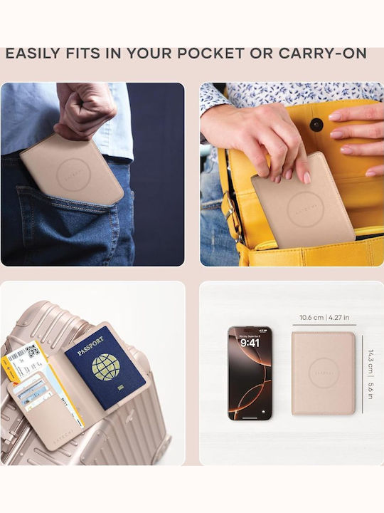 Men's Wallet Travel with RFID Pink