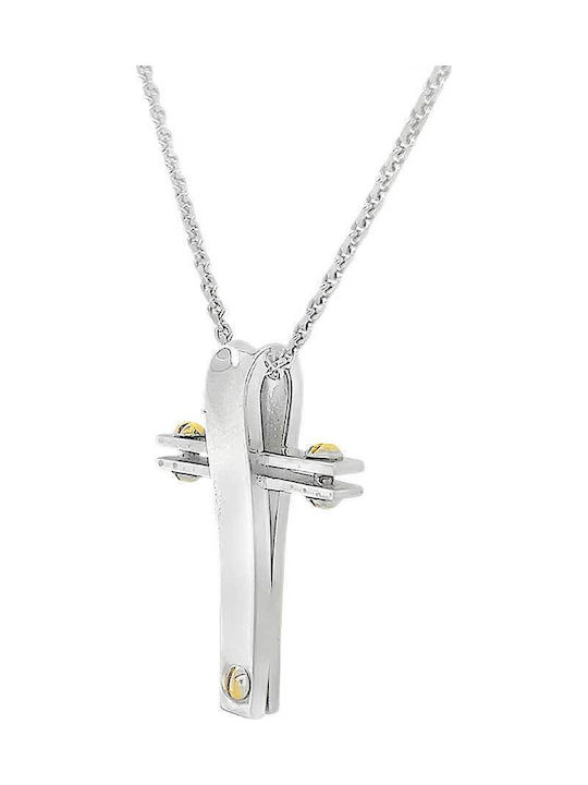Xryseio Women's White Gold Cross 18K