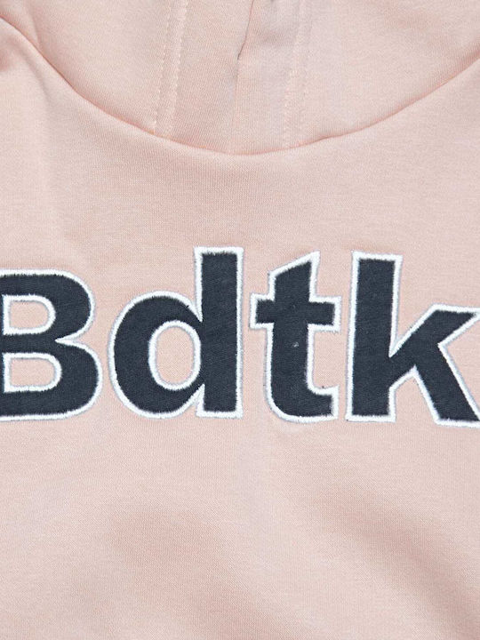 Kids Sweatshirt With Hood And Pockets Pink
