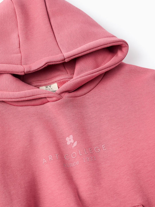 Kids Sweatshirt with Hood Pink