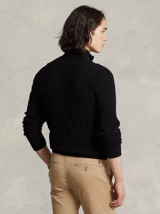Pulover Mânecă Lungă Polo Negru