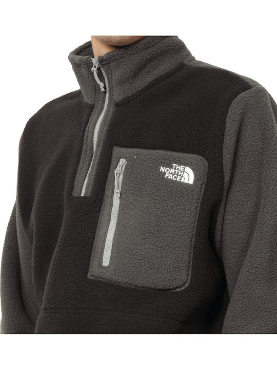 Yumiori ¼zip Fleece Пуловер с дълъг ръкав Черен