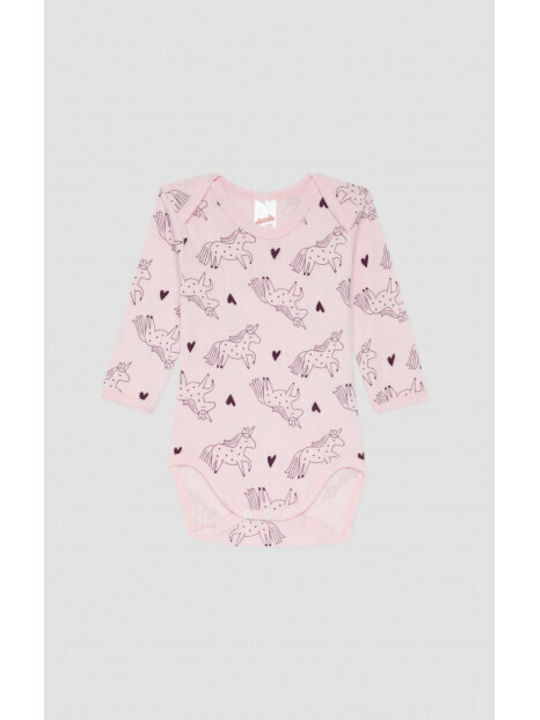 Minerva Baby-Body Set Weiß-Rosé Minerva Baby-Body Set Weiß-Rosé