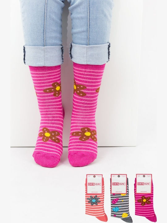 Design Socks Παιδικές Κάλτσες Πολύχρωμο 3 Ζευγάρια