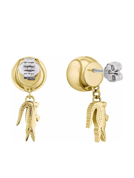 Lacoste Earrings Hoops made of Steel Gold Plated