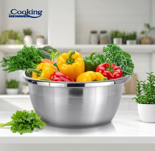 Heinner Aria Stainless Steel Mixing Bowl with Diameter 30cm and Height 12cm.