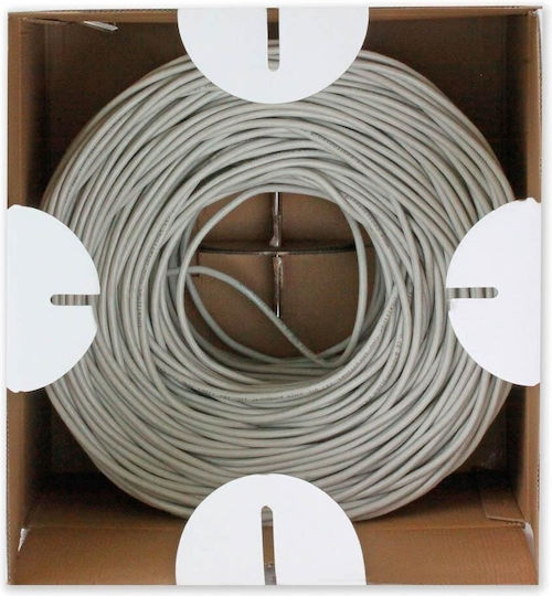 Techly U/UTP Cat.6 (Gigabit) Netzwerkkabel Ethernet 305m Grau