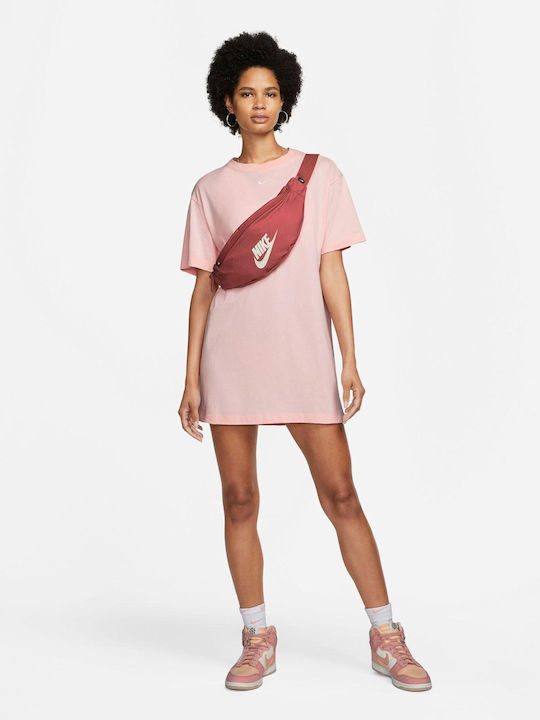 Sportswear Essential Summer Mini Athletic Dress T-Shirt Short Sleeve Pink