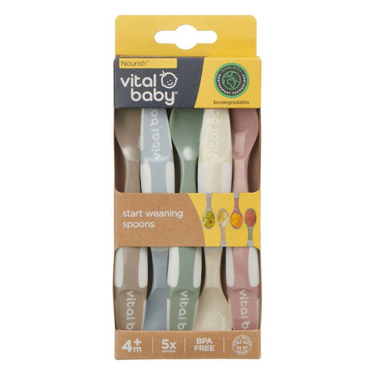 Vital Baby Бебешки Сет с Лъжички за 4+ Месеца 2 Бройки