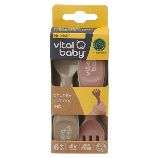 Vital Baby Бебешки Комплект с Вилица за 6+ месеца 4бр
