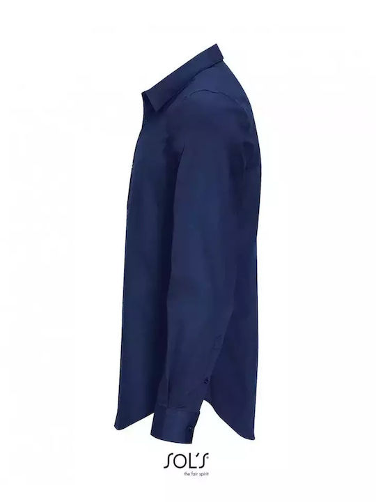 Blake Langärmlig Baumwolle Hemd Dark Blue