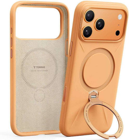Torras QPRO Umschlag Rückseite Silikon Orange (iPhone 17 Pro Max)
