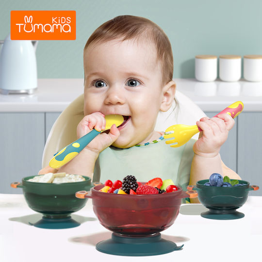 Tumama Kids Set de hrănire din Silicon Multicolor 2buc pentru 6+ luni