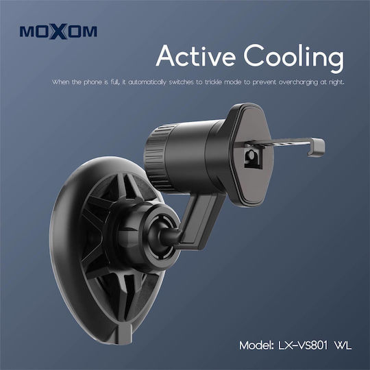 Moxom Lx-vs801 Wl Car Mobile Mount with Magnet and Wireless Charging Blue